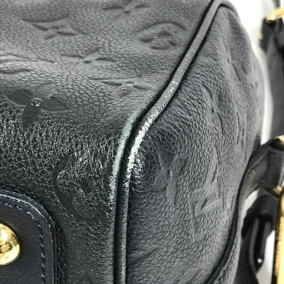 LOUIS VUITTON Navy Monogram Leather Shoulder Bag - Picture 8 of 16